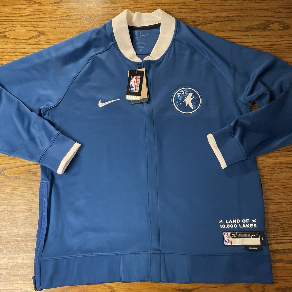 Minnesota Timberwolves Blue City Edition Warmup Jacket Nike NWT XL Tall NEW
